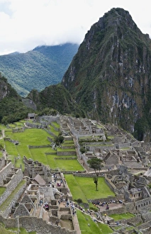 Images Dated 2028: Machu Picchu famous ruins from above in Peru from Inca history