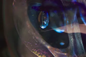 Macro of colorful glass