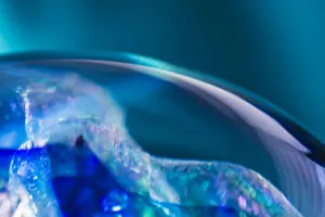 Images Dated 11th May 2019: Macro of colorful glass