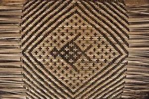 Rupununi Prints: Macushi people &weaving split vine Yupukari village Savannah, Rupununi