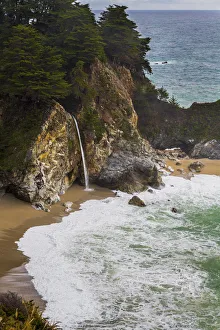 Cove Prints: MacWay Falls in winter at Julia Pfeiffer Park, Big Sur