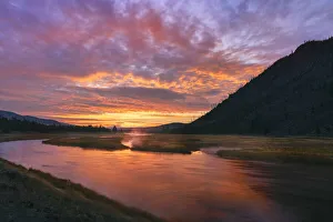 Steam Prints: Madison River at sunrise, Yellowstone National Park, Wyoming