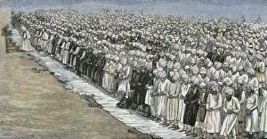 Mahommedan festival Buckra Ede or Baqr-i-Id (Cow Festival), held at Naini-Tal, in