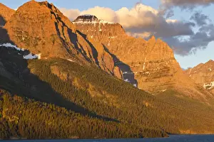 St Mary Lake Prints: Mahtotopa and Little Chief Mountains looms over St Mary Lake at sunrise in Glacier National Park