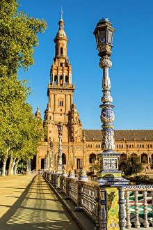 Town Square Prints: Main building in Plaza de Espana, Seville, Andalusia, Spain