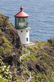 Hawaii Prints: Makapu u Point Lighthouse, Oahu, Hawaii