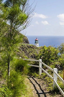 Hawaii Prints: Makapu u Point Lighthouse, Oahu, Hawaii