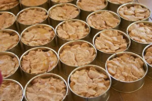 Images Dated 19th November 2005: How to make foie gras ducks liver (series of images): Conserve tins cans filled