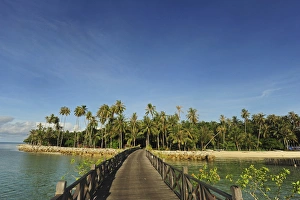 Anthony Asael Prints: Malaysia, Borneo, Semporna, Mabul, luxury hotel with bungalows on stilt