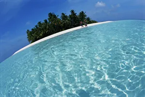 Togetherness Prints: Maldives, Couple walking on beach