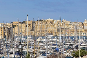 Clear Sky Prints: Malta, Birgu. Boats in marina