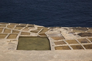 Images Dated 30th March 2010: Malta, Gozo Island, Marsalform, salt pans carved into rocky coastline