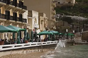Images Dated 30th March 2010: Malta, Gozo Island, Xlendi, cafes and hotels on Xlendi Bay