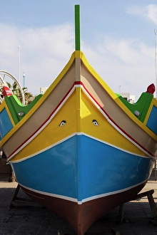 Multicolor Prints: Malta, Marsaxlokk. Marsaxlokk harbor
