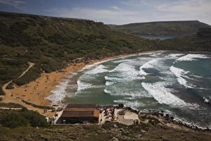 Northwest Malta Prints: Malta, Northwest Malta, Ghajn Tuffieha Bay Beach