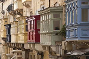 Malta, Valletta, building detail, Triq il-Repubblika street
