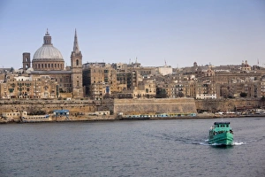 Malta, Valletta, Ferry to Sliema, Marsamxett Harbor