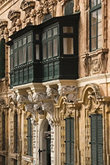Malta Prints: Malta, Valletta, Maltese architecture, buildings on Triq ir-Repubblika, Republic Street