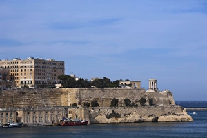 Images Dated 27th March 2010: Malta, Valletta, Senglea, L-Isla, view of Valletta from The Vedette lookout