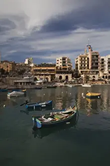 Malta Prints: Malta, Valletta, St. Julians, cafes and buildings of the Spinola Bay area