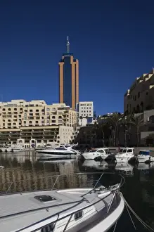 Valletta Prints: Malta, Valletta, St. Julians, Portomaso Marina and Portomaso Tower