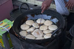 Fried Prints: Man frying poori, Jojawar, Rajasthan, India
