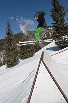 Skill Prints: Man skiing, Santa Fe Ski Area, New Mexico, MR