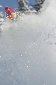 Lee Klopfer Prints: Man snowboarding, Santa Fe Ski Area, New Mexico, MR