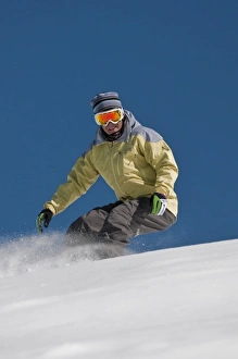Images Dated 1st March 2010: Man snowboarding, Santa Fe Ski Area, New Mexico, MR