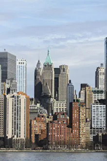 Prints of Manhattan skyscrapers on the Hudson River, New York, New York, Usa Images Dated 2018 December: Manhattan skyscrapers on the Hudson River, New York, New York, Usa