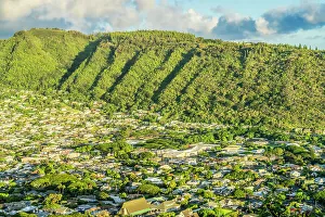 Viewpoint Prints: Manoa Valley houses, Honolulu, Hawaii