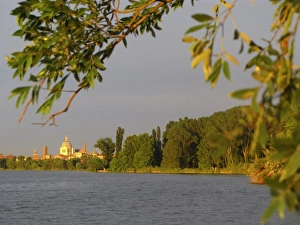 Framing Prints: Mantua skyline at sunset after the summer storm