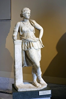 Roman Prints: Marble statue of Artemis, from Mytilene (Lesbos, Greece), Archaeological Museum, Istanbul