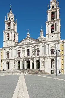 Bell Tower Prints: Marfa, Portugal. A monumental Baroque and Neoclassical palace-monastery