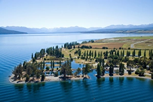 Point Prints: Marina, Lake Te Anau, Fiordland, South Island, New Zealand - aerial