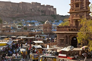 Traffic Prints: Market square, Jaisalmer, Rajasthan, India