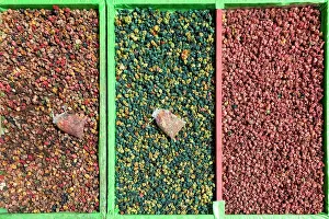 Medina Prints: Marrakech, Morocco. Display of dried flower for sale