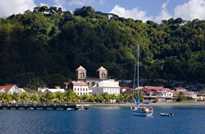 Images Dated 11th February 2007: MARTINIQUE. French Antilles. West Indies. View of portion of town of St. Pierre from harbor
