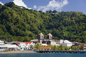 Images Dated 11th February 2007: MARTINIQUE. French Antilles. West Indies. View of portion of town of St. Pierre from harbor