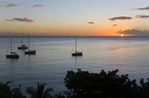 Images Dated 11th February 2007: MARTINIQUE. French Antilles. West Indies. View of sunset & Caribbean Sea from historic