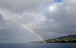 Images Dated 14th February 2007: MARTINIQUE. French Antilles. West Indies. Rainbow over harbor at St. Pierre