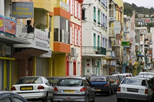 Images Dated 18th February 2007: MARTINIQUE. French Antilles. West Indies. Busy street in Fort-de-France