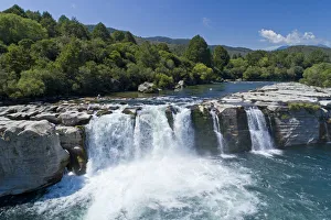 Tasman District Prints: Maruia Falls and Maruia River, near Murchison, Tasman District, South Island, New Zealand