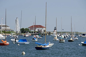 Boating Prints: Massachusetts, Nantucket Island. Historic Brant Point Lighthouse, circa 1746, National