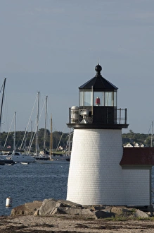 Images Dated 4th August 2011: Massachusetts, Nantucket. Nantucket harbor, Brants Point Lighthouse