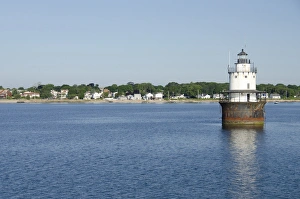 Images Dated 6th July 2012: Massachusetts, New Bedford. Butler Flats Light, spark plug style lighthouse at New