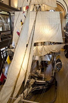 Images Dated 6th July 2012: Massachusetts, New Bedford. New Bedford Whaling Museum, 89-foot half-scale model