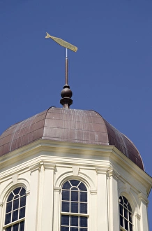 Whale Prints: Massachusetts, New Bedford. New Bedford Whaling Museum, rooftop whale weathervane