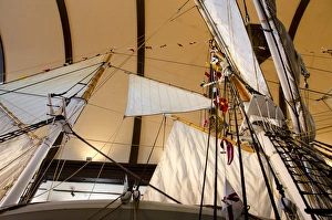 Images Dated 6th July 2012: Massachusetts, New Bedford. New Bedford Whaling Museum, 89-foot half-scale model