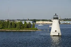 Images Dated 30th July 2011: Massachusetts, New Bedford. Palmer Island Lighthouse, circa 1849